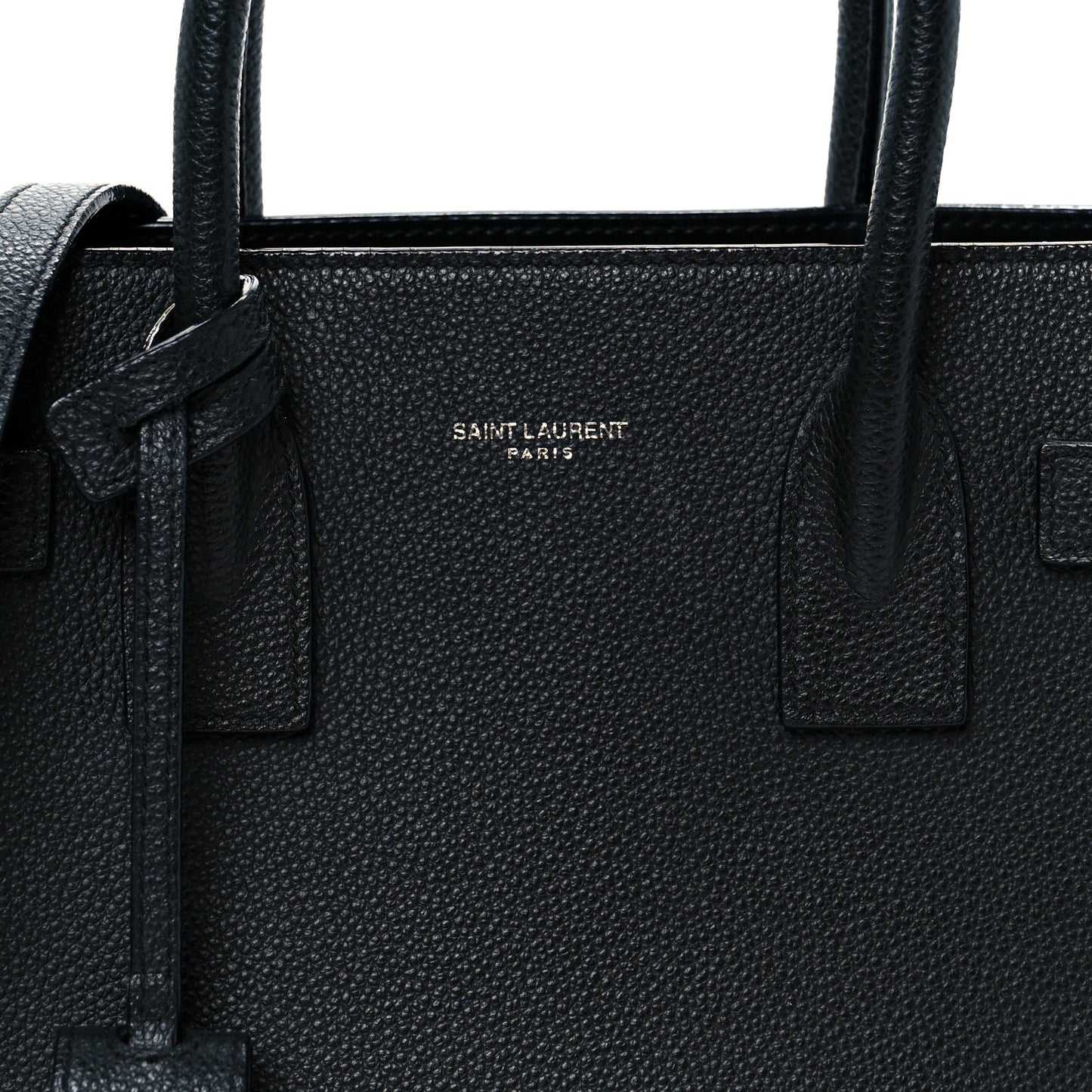 Grained Calfskin Baby Sac De Jour Black