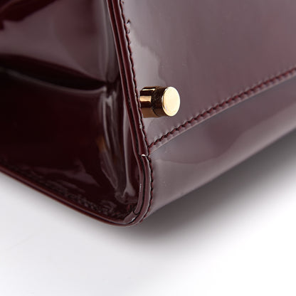 Saint Laurent Patent Calfskin Large Uptown Burgundy 10 of 13