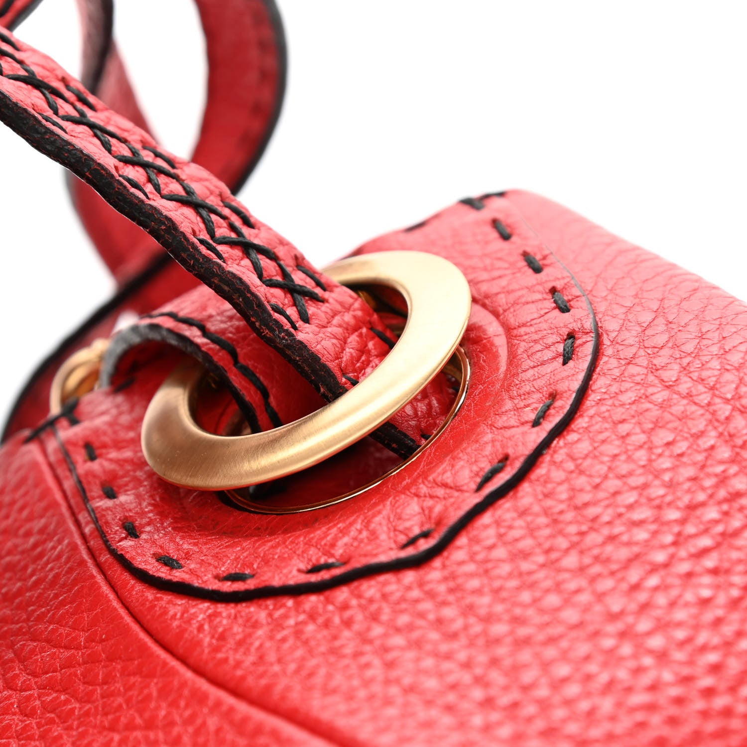 Fendi Cuoio Romano Selleria Pomodorino Tote Red 11 of 13