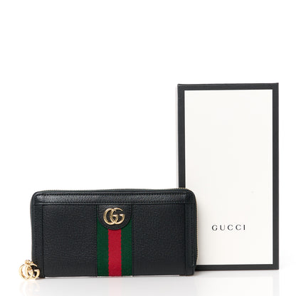 Gucci Calfskin Web Ophidia Zip Around Wallet Black 11 of 11
