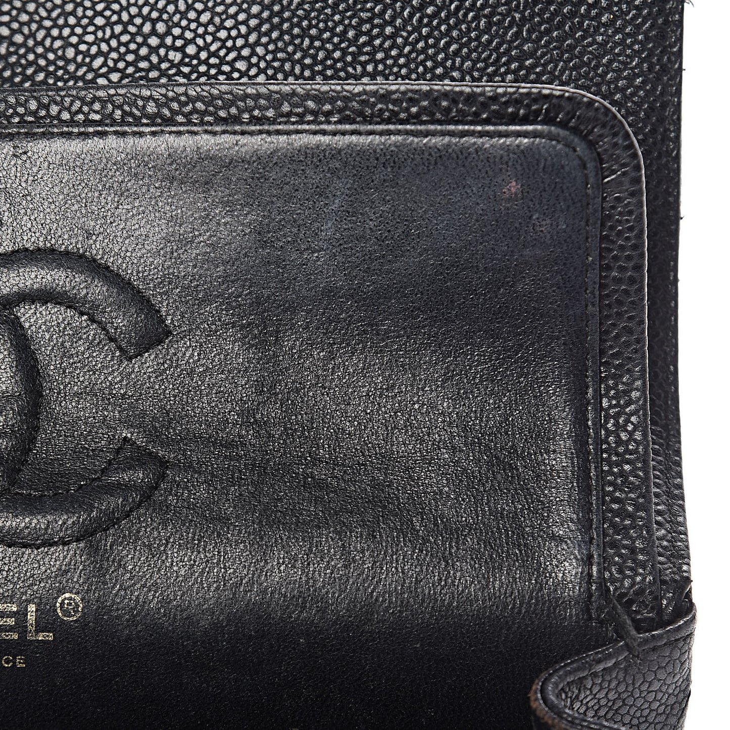 Caviar Quilted Small Double Flap Black