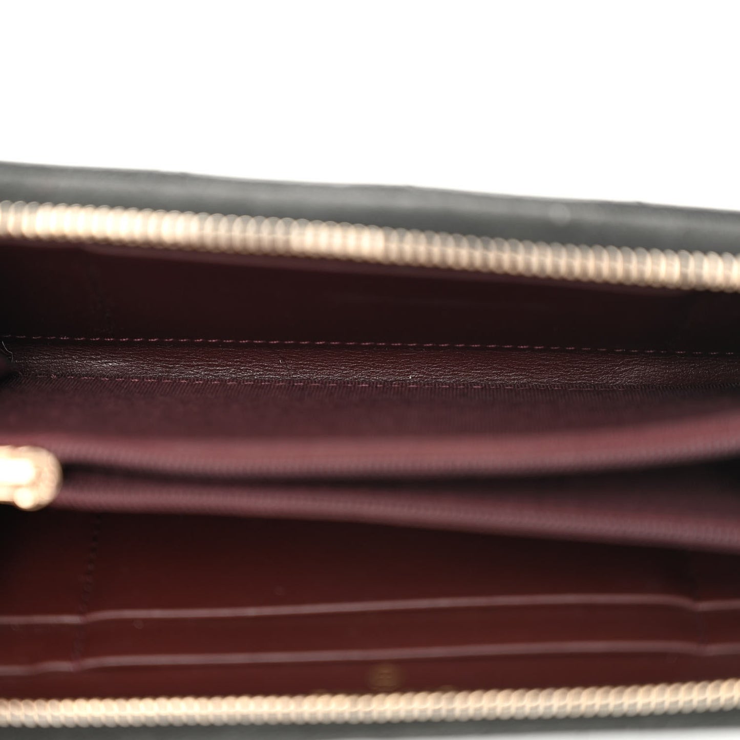 Caviar Quilted Medium Zip Around Wallet Black