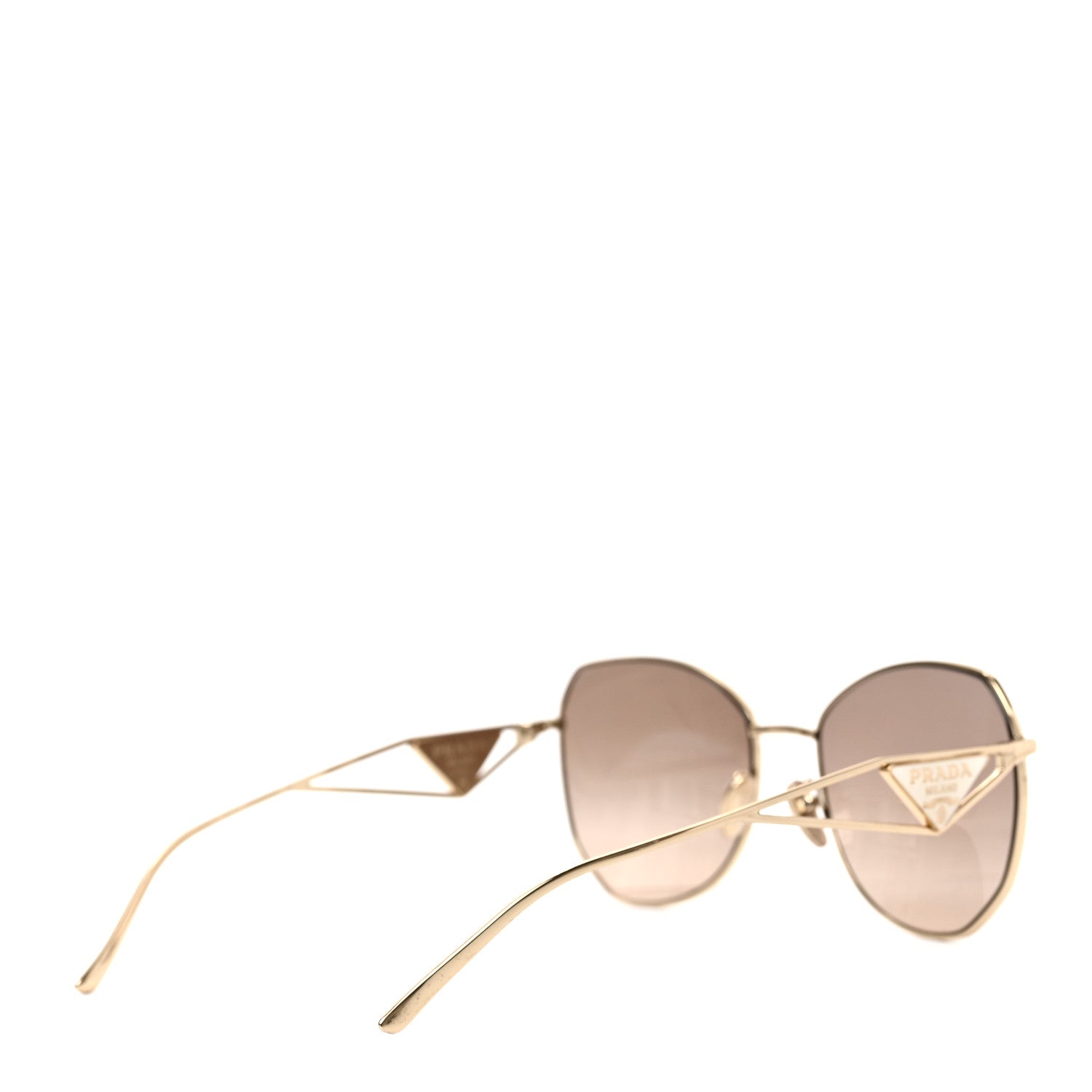 Prada Metal Symbole Triangle Logo Sunglasses SPR57Y Anthracite Gray Cammeo Beige 4 of 6
