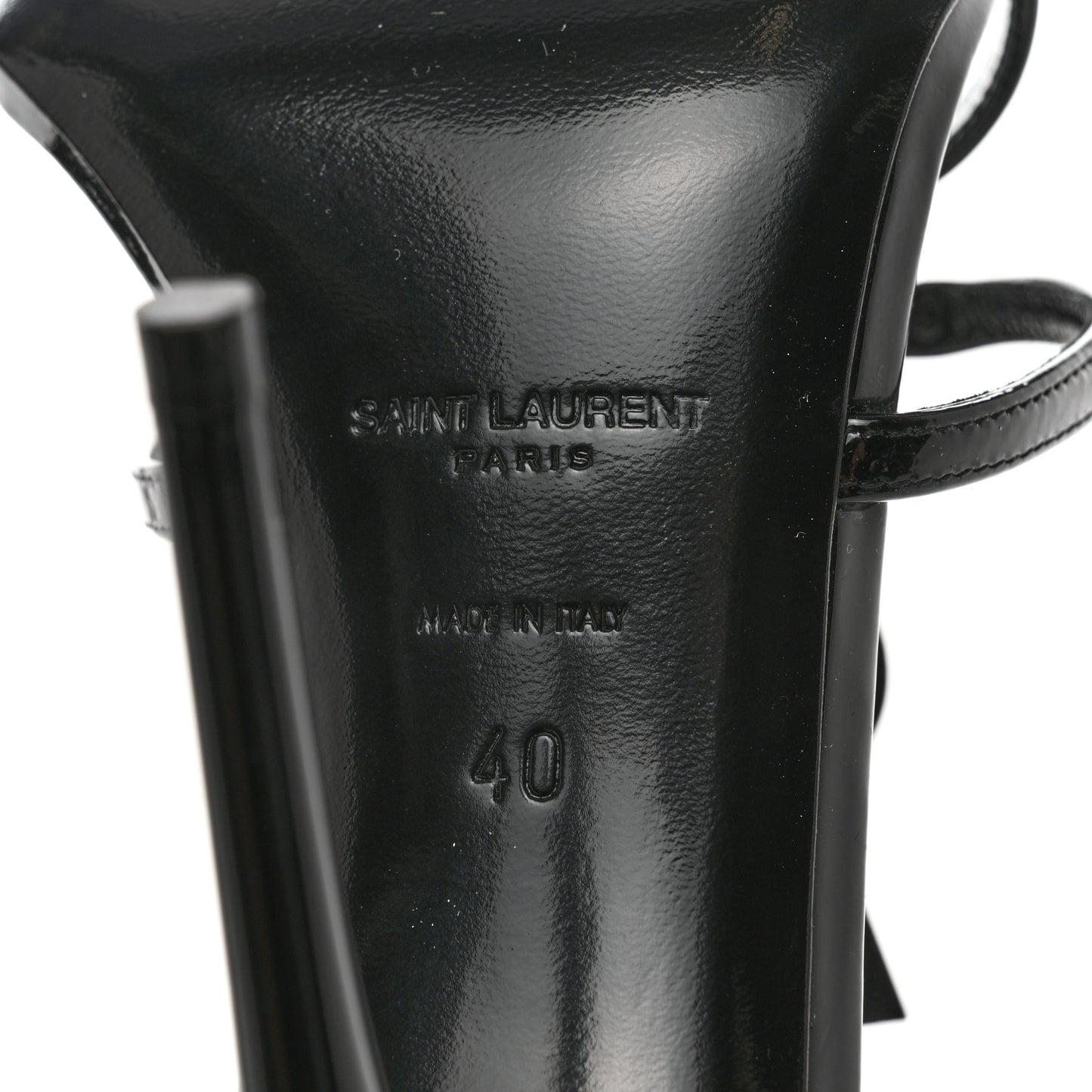 Patent Cassandra 100 Ankle Strap Sandals 40 Black