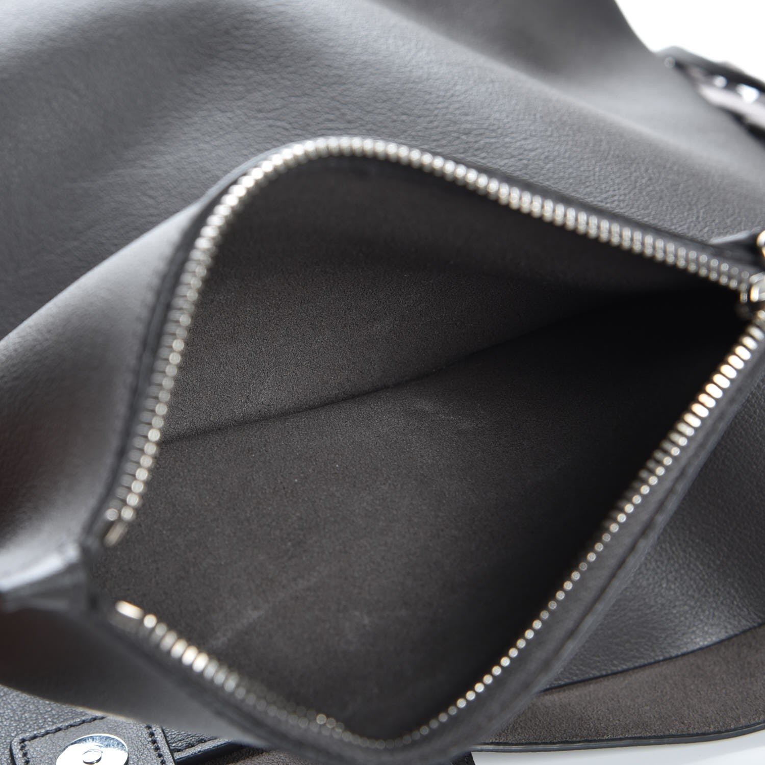Saint Laurent Calfskin Large Fringe Shopping Tote Dark Grey 8 of 10