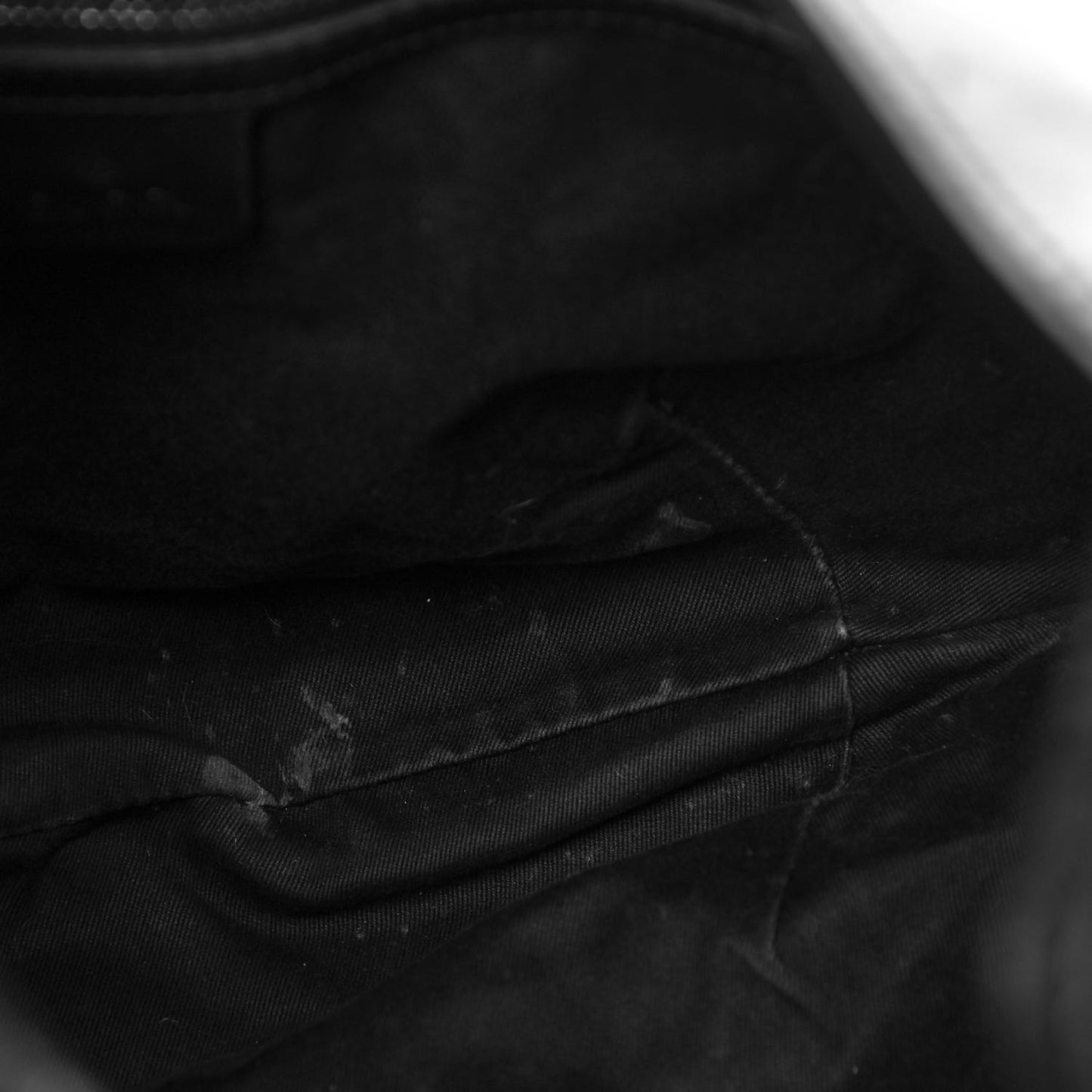 Denim Monogram Half Moon Hobo Black