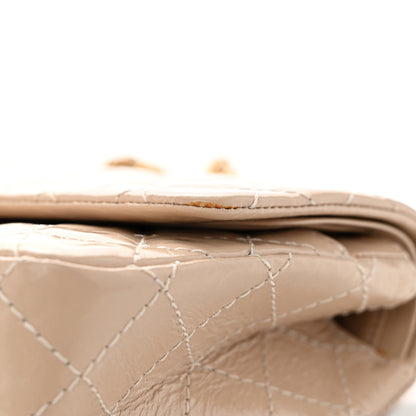Chanel Patent Distressed Calfskin Quilted 2.55 Reissue 225 Flap Beige 11 of 13