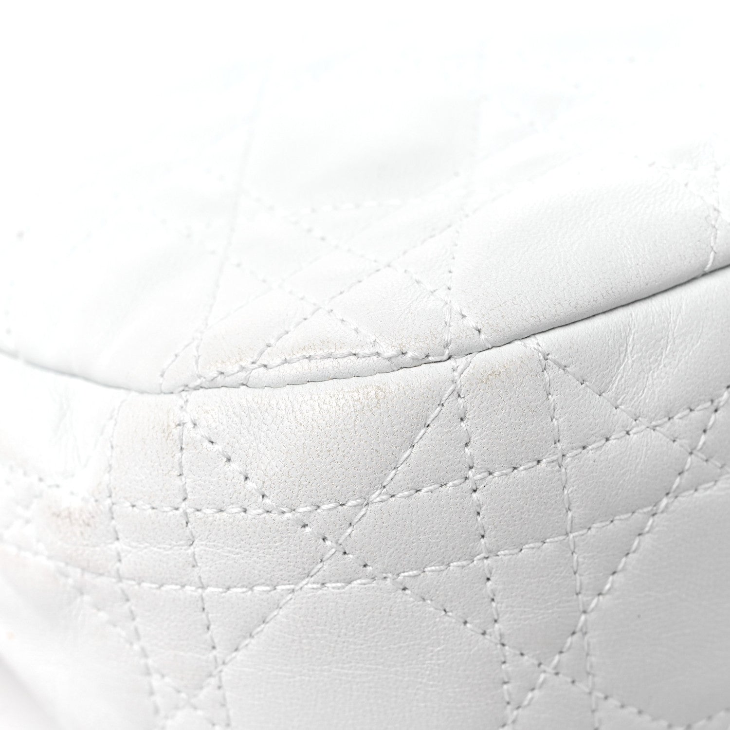Christian Dior Lambskin Cannage Small Dior Soft Hobo White 10 of 17