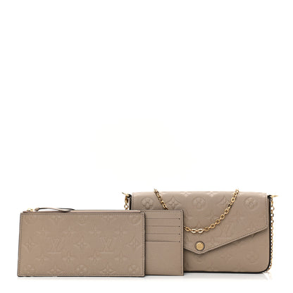 Louis Vuitton Empreinte Pochette Felicie Chain Wallet Tourterelle 1 of 9