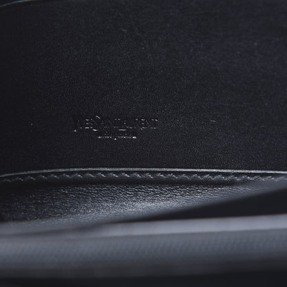 Saint Laurent Textured Patent Monogram Belle De Jour Zip Around Wallet Black 5 of 7