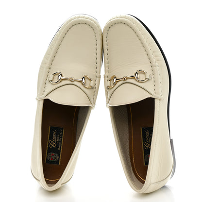 Gucci Betis Glamour Calfskin Womens 1953 Horsebit Loafers 37.5 Mystic White 2 of 8