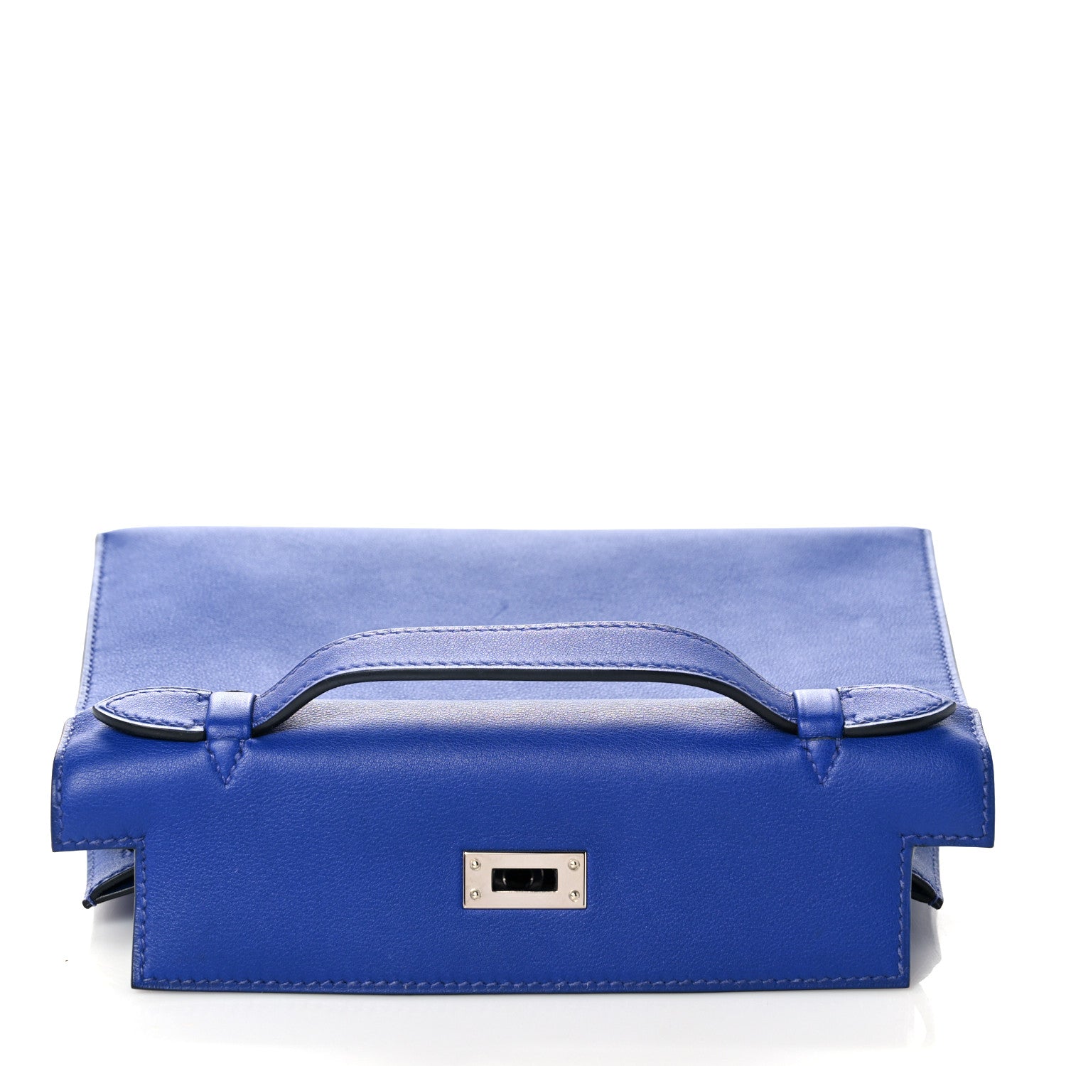 Hermes Swift Kelly Pochette Clutch Bleu Electrique 17 of 28