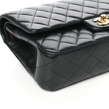Chanel Lambskin Quilted Medium Double Flap Black 9 of 10