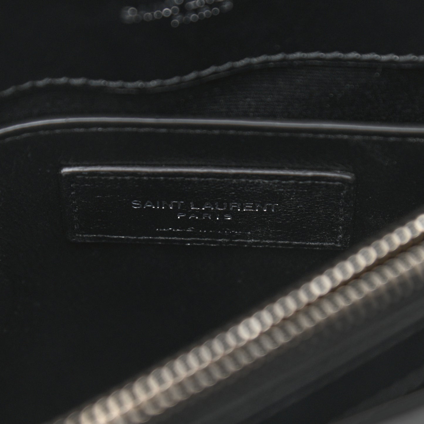 Calfskin Y Quilted Monogram Small Loulou Chain Satchel Black