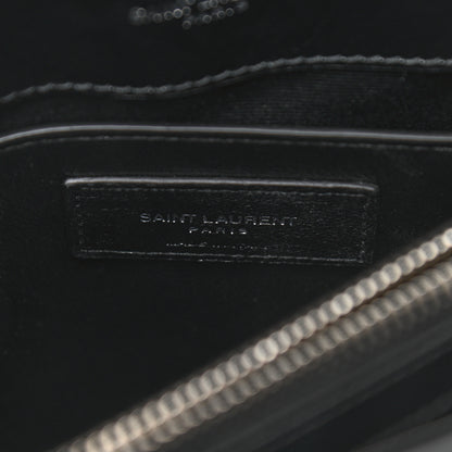 Saint Laurent Calfskin Y Quilted Monogram Small Loulou Chain Satchel Black 5 of 8