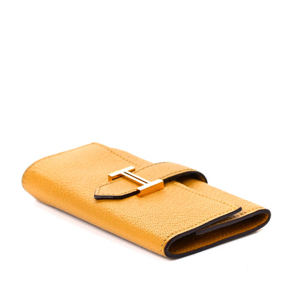Hermes Chevre Mysore Bearn Multicles 4 Key Holder Jaune Ambre 6 of 9