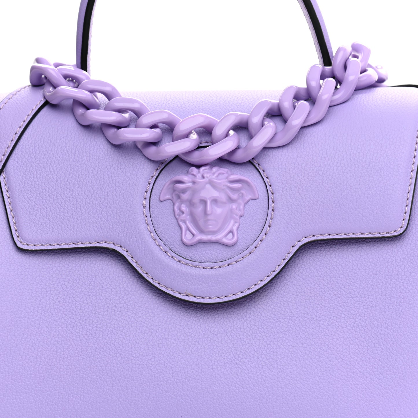 Calfskin Medium La Medusa Top Handle Handbag Lilac