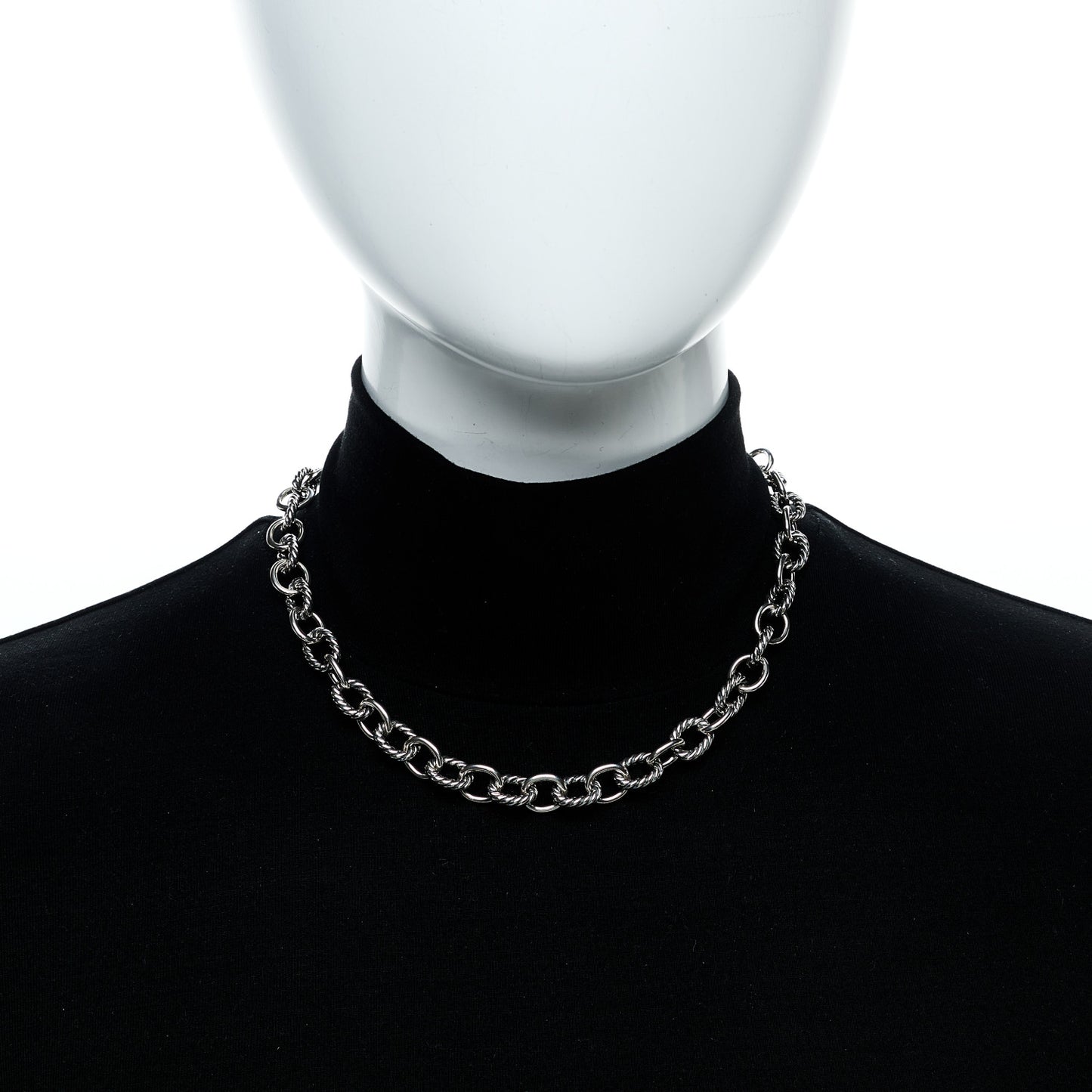 Sterling Silver 10mm Medium Oval Link Necklace