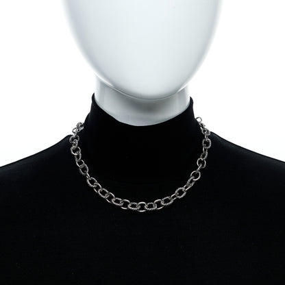 David Yurman Sterling Silver 10mm Medium Oval Link Necklace 2 of 5