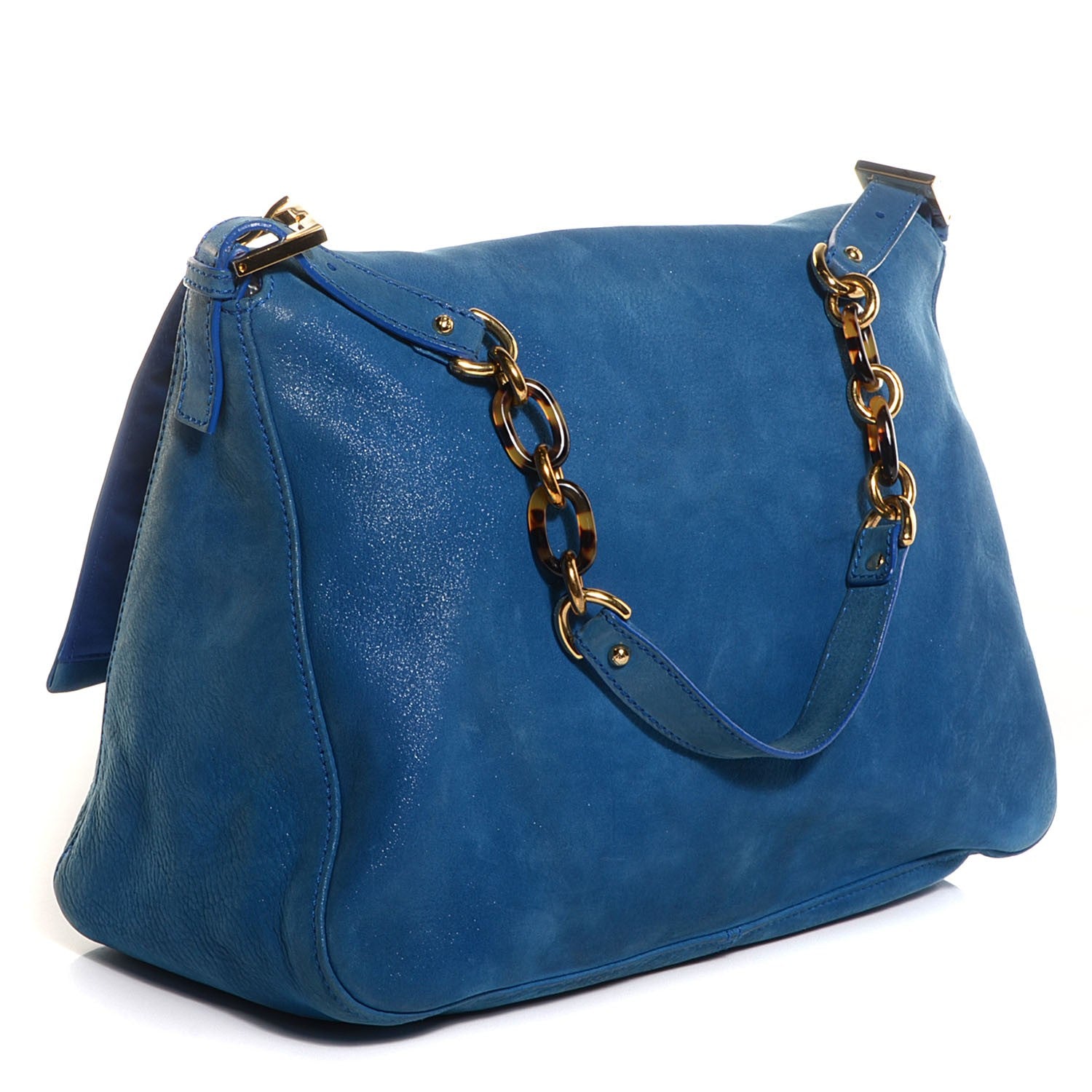 Fendi Vitello Savana Big Forever Mama Baguette Carta Zucchero Tartaruga Natural 3 of 10