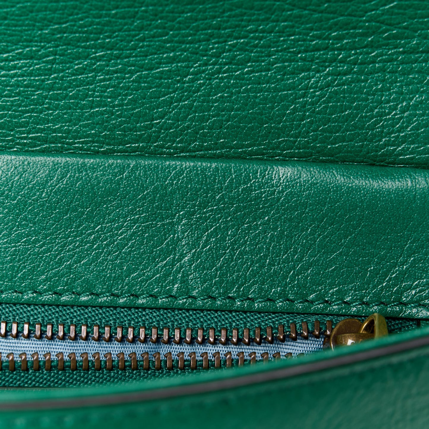 Calfskin Medium Thiara Double Envelope Shoulder Bag Blue Green