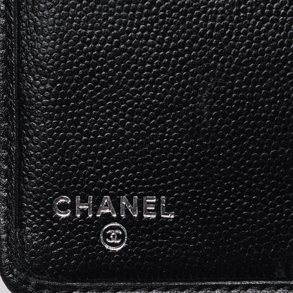 Chanel Caviar Sevruga French Compact Wallet Black 5 of 9