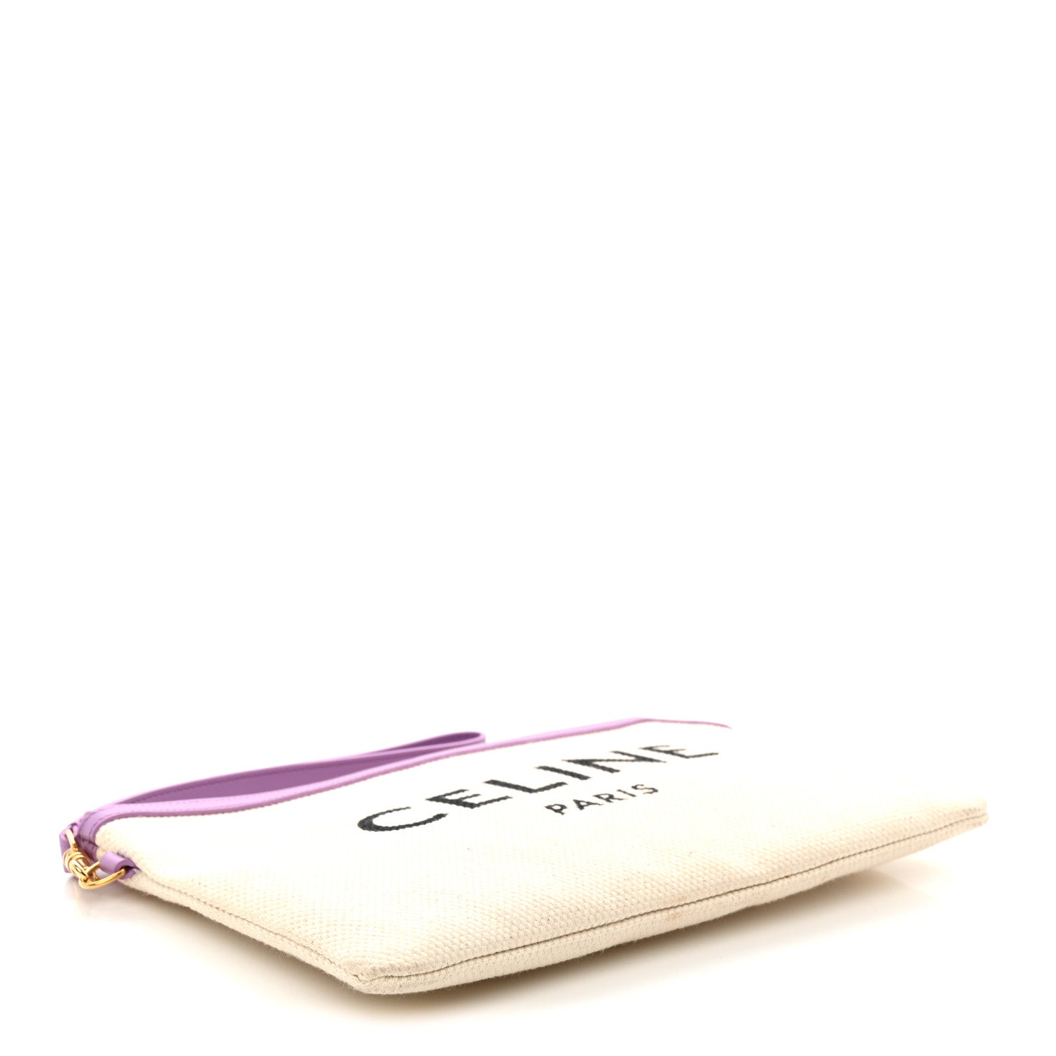 Celine Jacquard Calfskin Small Pouch Beige Purple 1923335