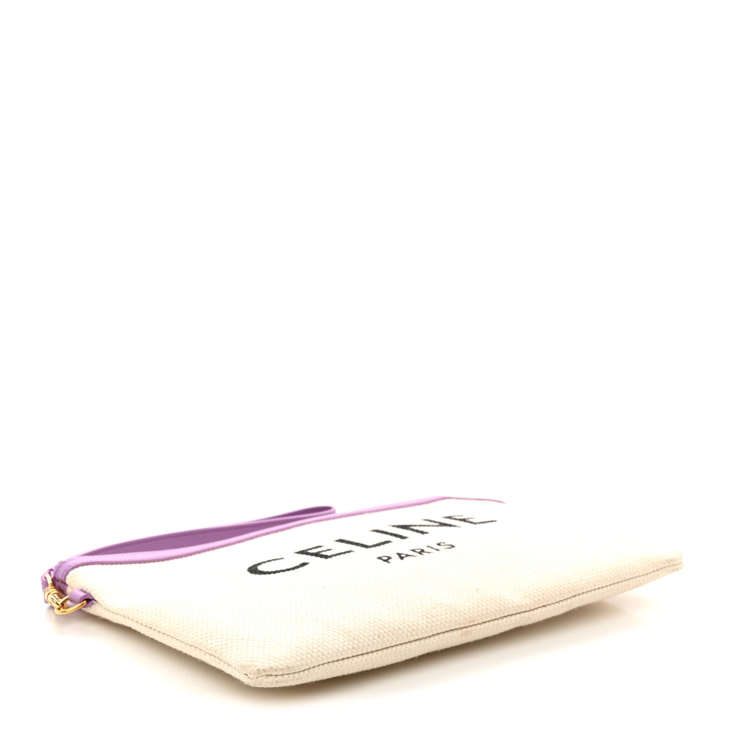 Jacquard Calfskin Small Pouch Beige Purple