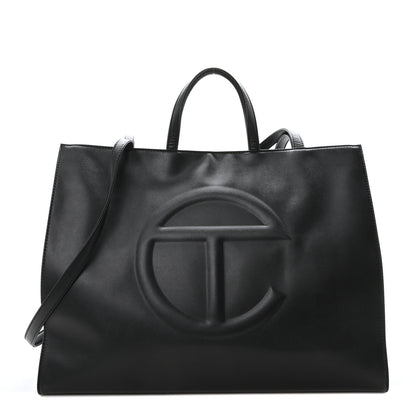 Telfar Vegan Leather Large Shopping Bag Black 1 of 10