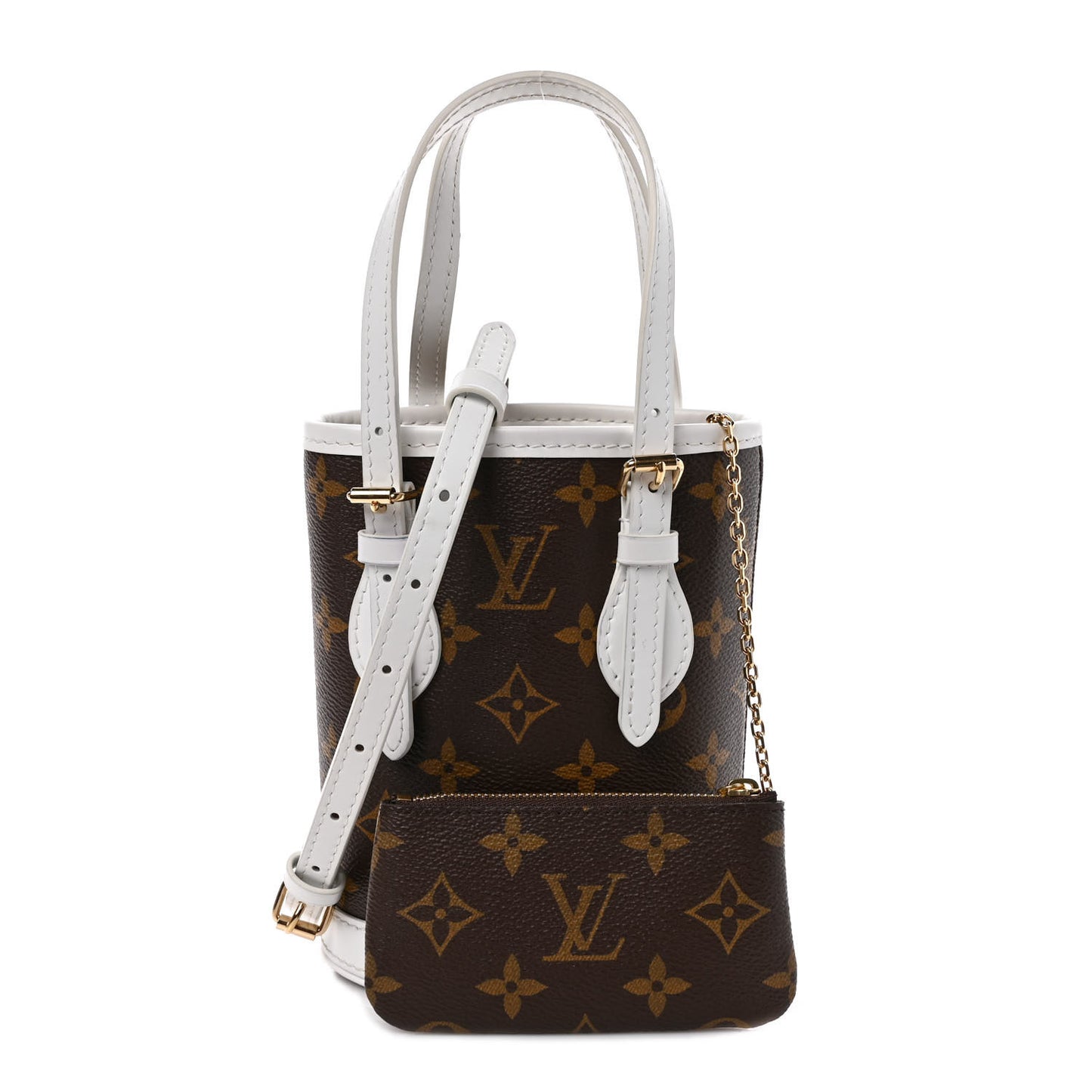 Monogram LV Match Nano Bucket Bag White