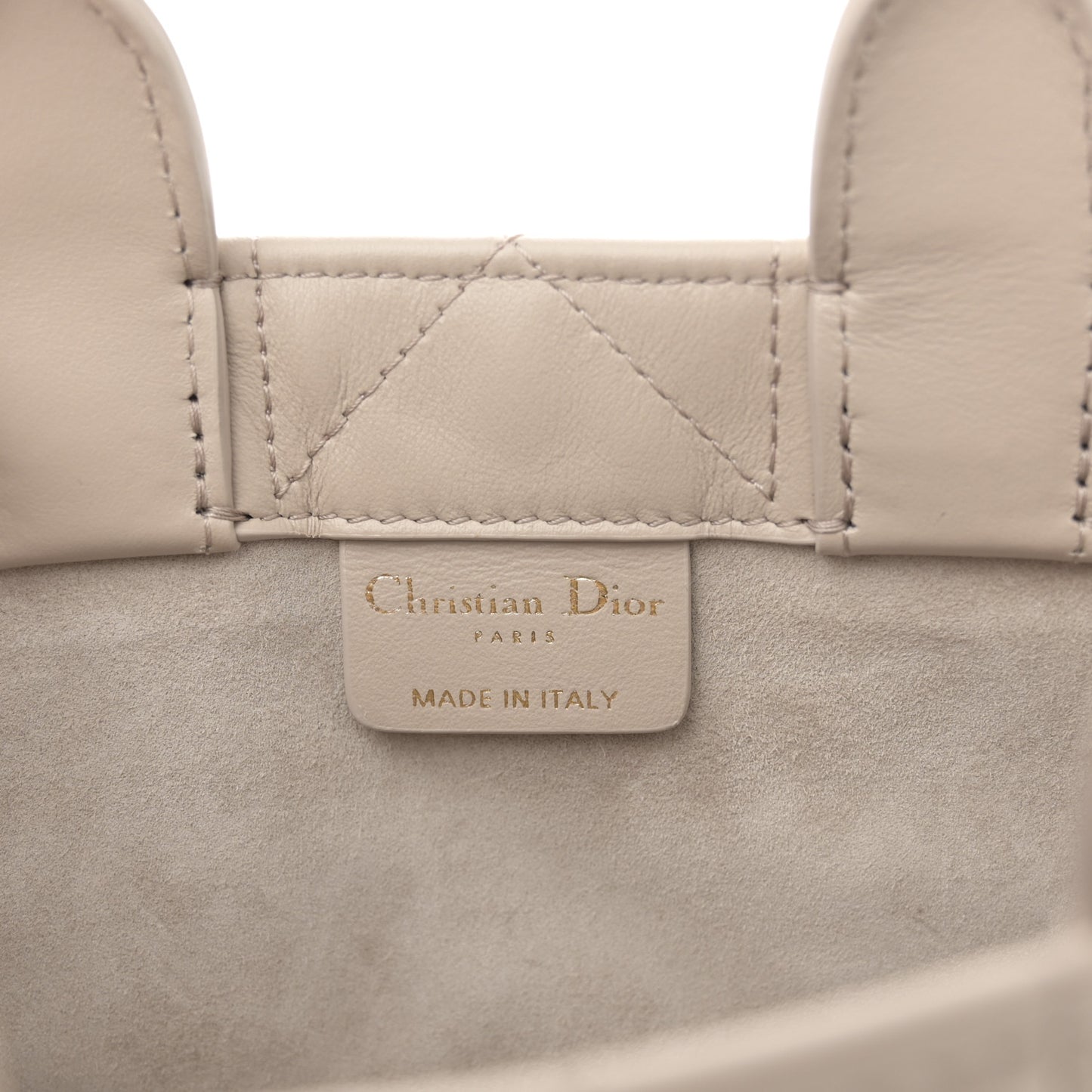 Calfskin Macrocannage Mini Book Tote Desert Taupe