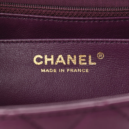 Chanel Lambskin Quilted Jumbo Single Flap Purple 6 of 11