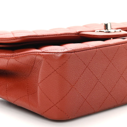 Chanel Caviar Quilted Medium Double Flap Dark Red 9 of 10