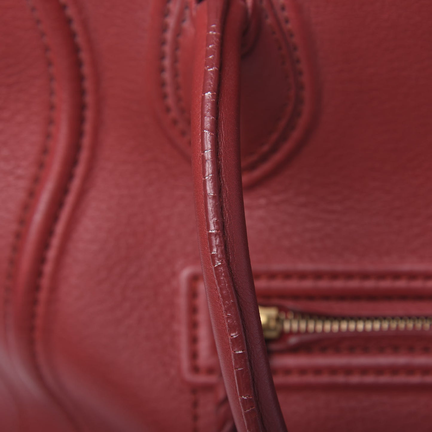 Supple Calfskin Medium Phantom Luggage Red