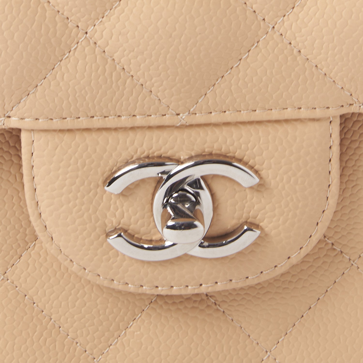 Chanel Caviar Quilted Jumbo Double Flap Beige Clair 7 of 10