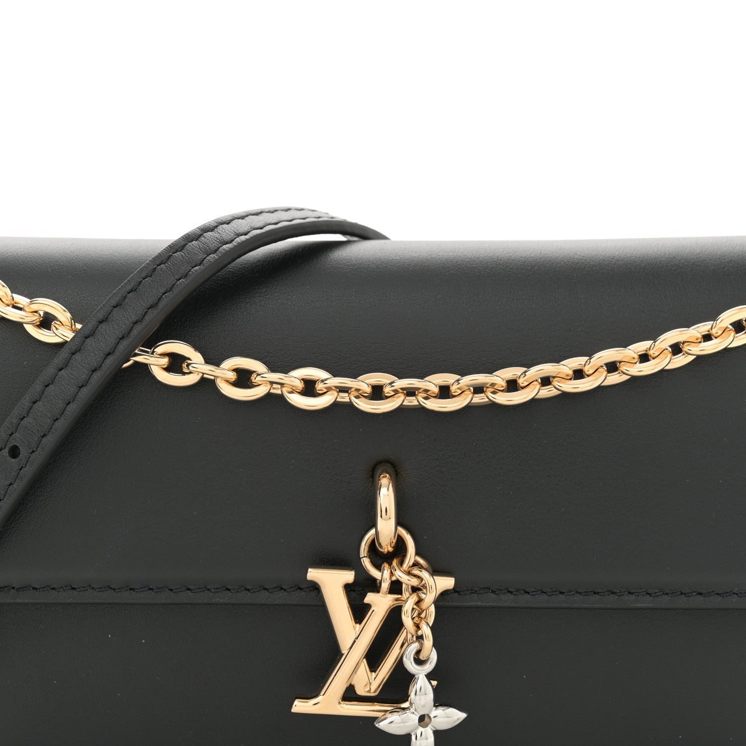 Louis Vuitton Calfskin LV Bloom Wallet On Chain Black 7 of 11
