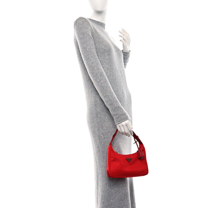 Prada Tessuto Nylon Mini Re-Edition 2000 Bag Rosso 2 of 10