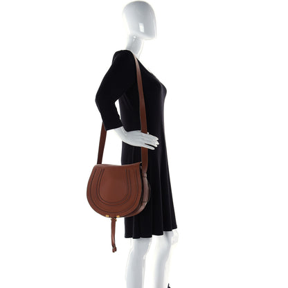 Chloe Calfskin Medium Marcie Round Crossbody Bag Tan 3 of 8