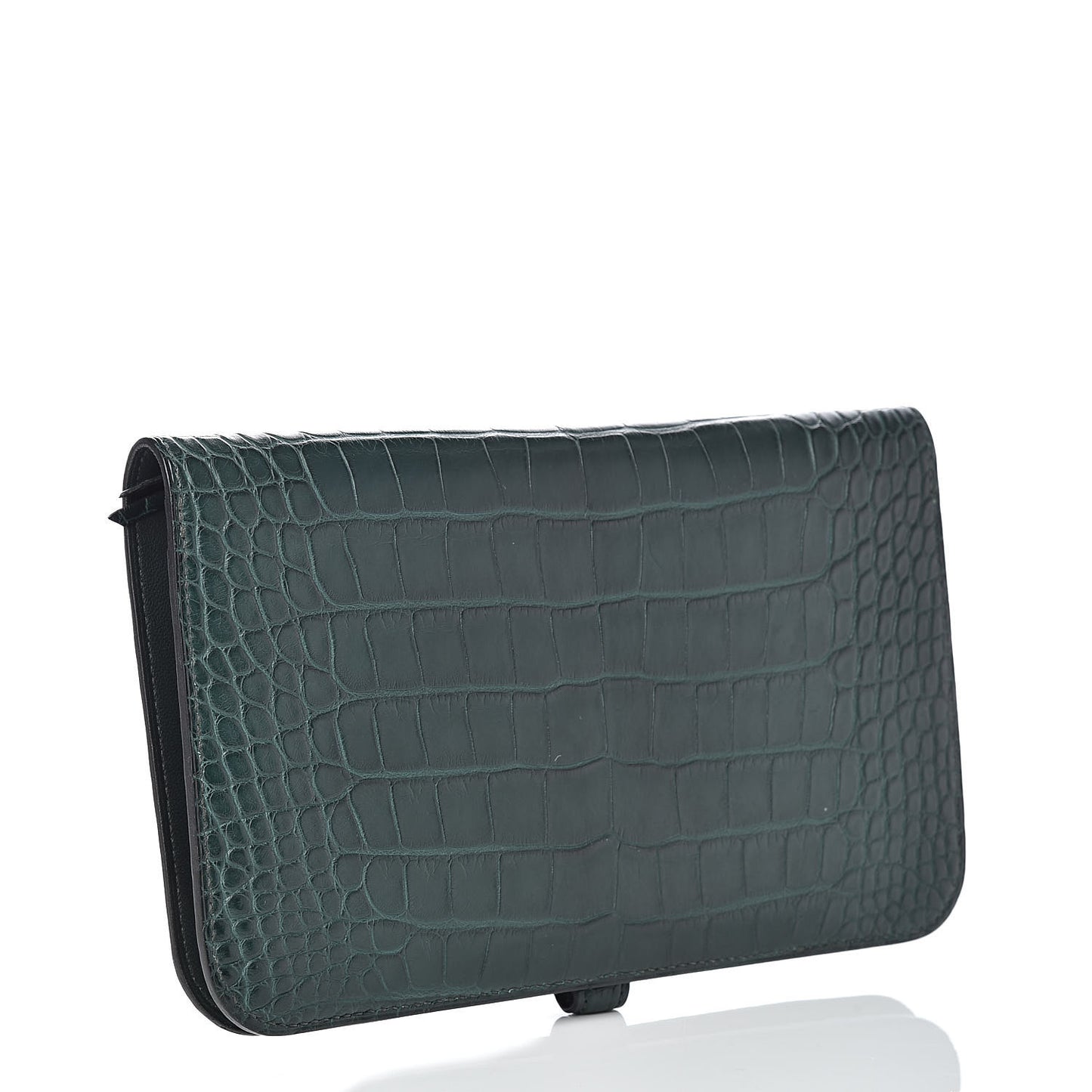 Matte Alligator Dogon Combined Wallet Vert Fonce