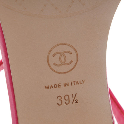 Chanel Lambskin CC Chain Thong Sandals 39.5 Fuchsia 6 of 8