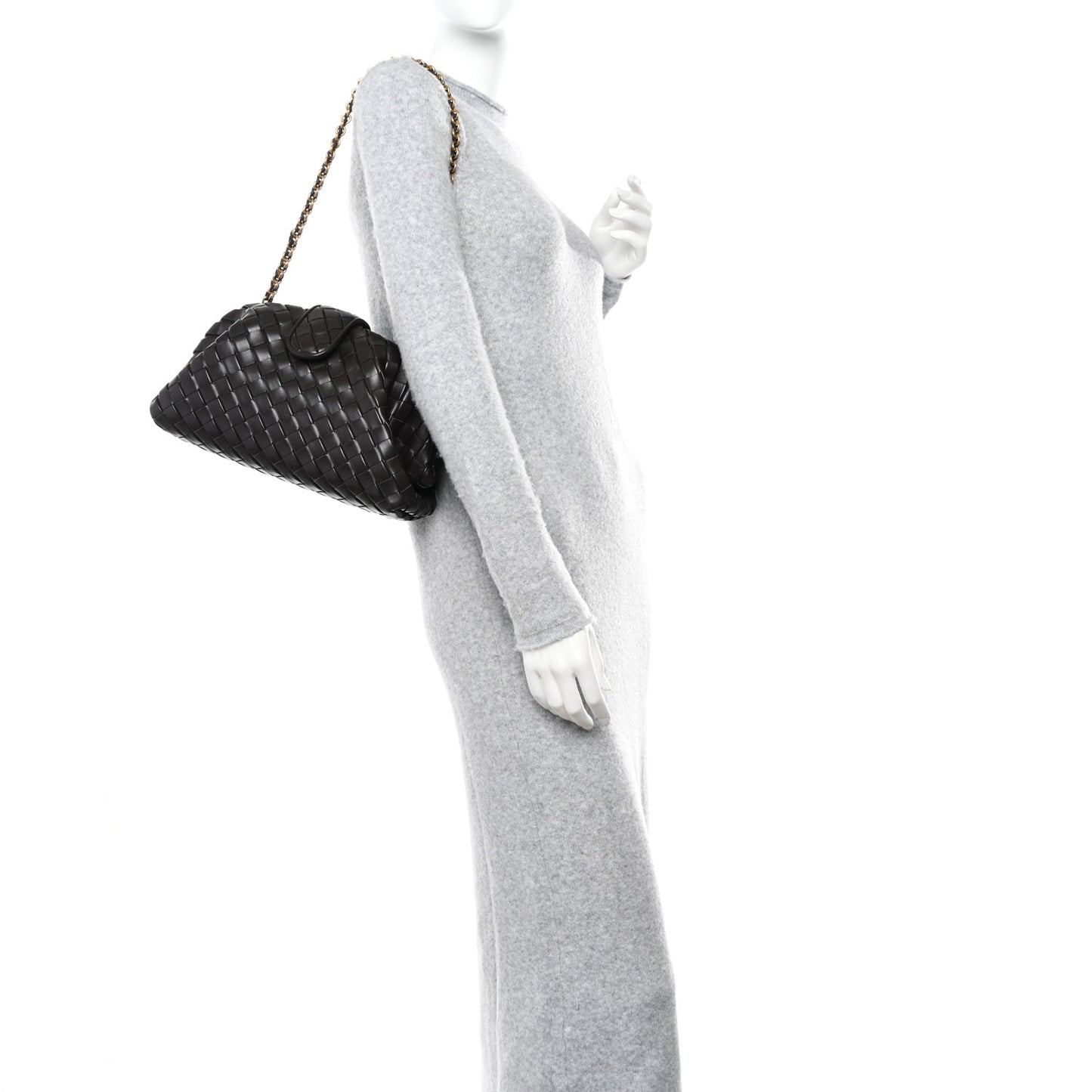 Nappa Intrecciato Teen The Lauren 1980 Clutch With Chain Fondant