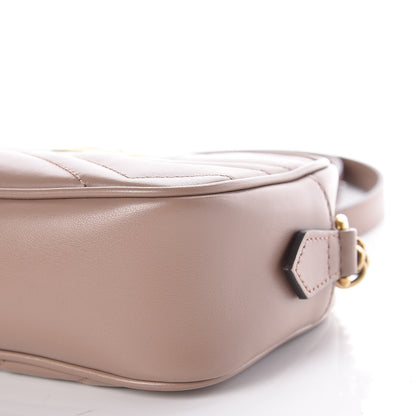 Gucci Calfskin Matelasse Mini GG Marmont Chain Shoulder Bag Porcelain Rose 9 of 9