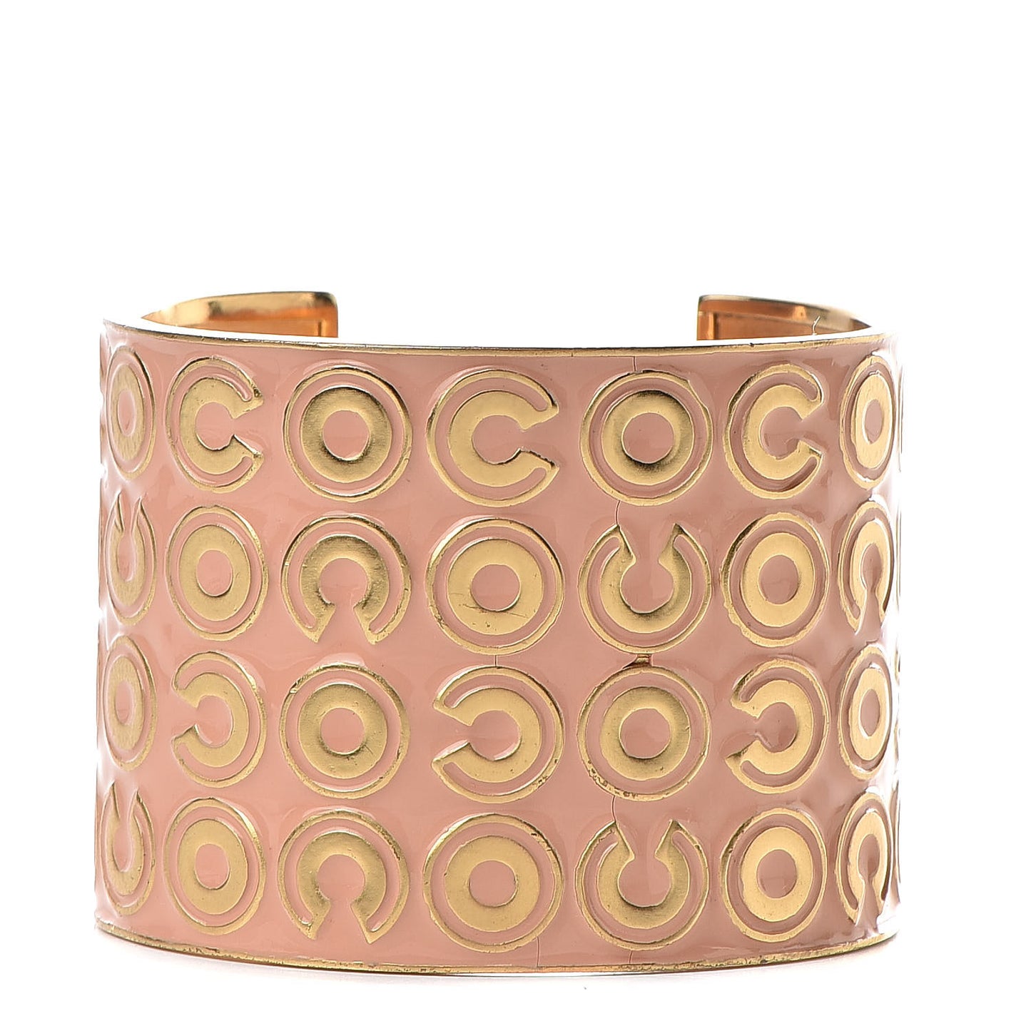 Resin Coco Cuff Pink Gold