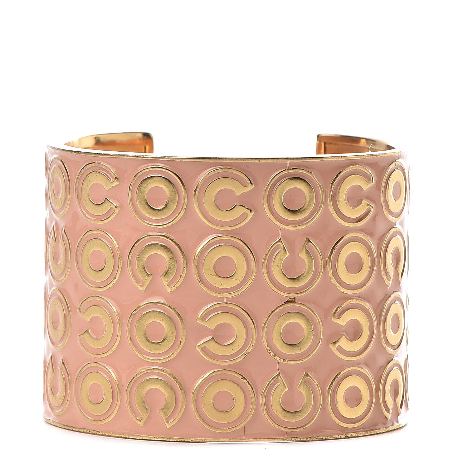 Chanel Resin Coco Cuff Pink Gold 1 of 8