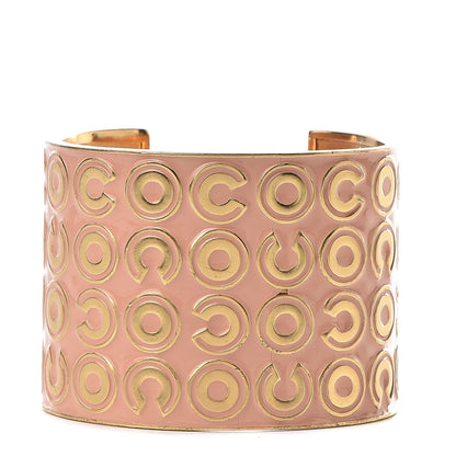 Chanel Resin Coco Cuff Pink Gold 1 of 8
