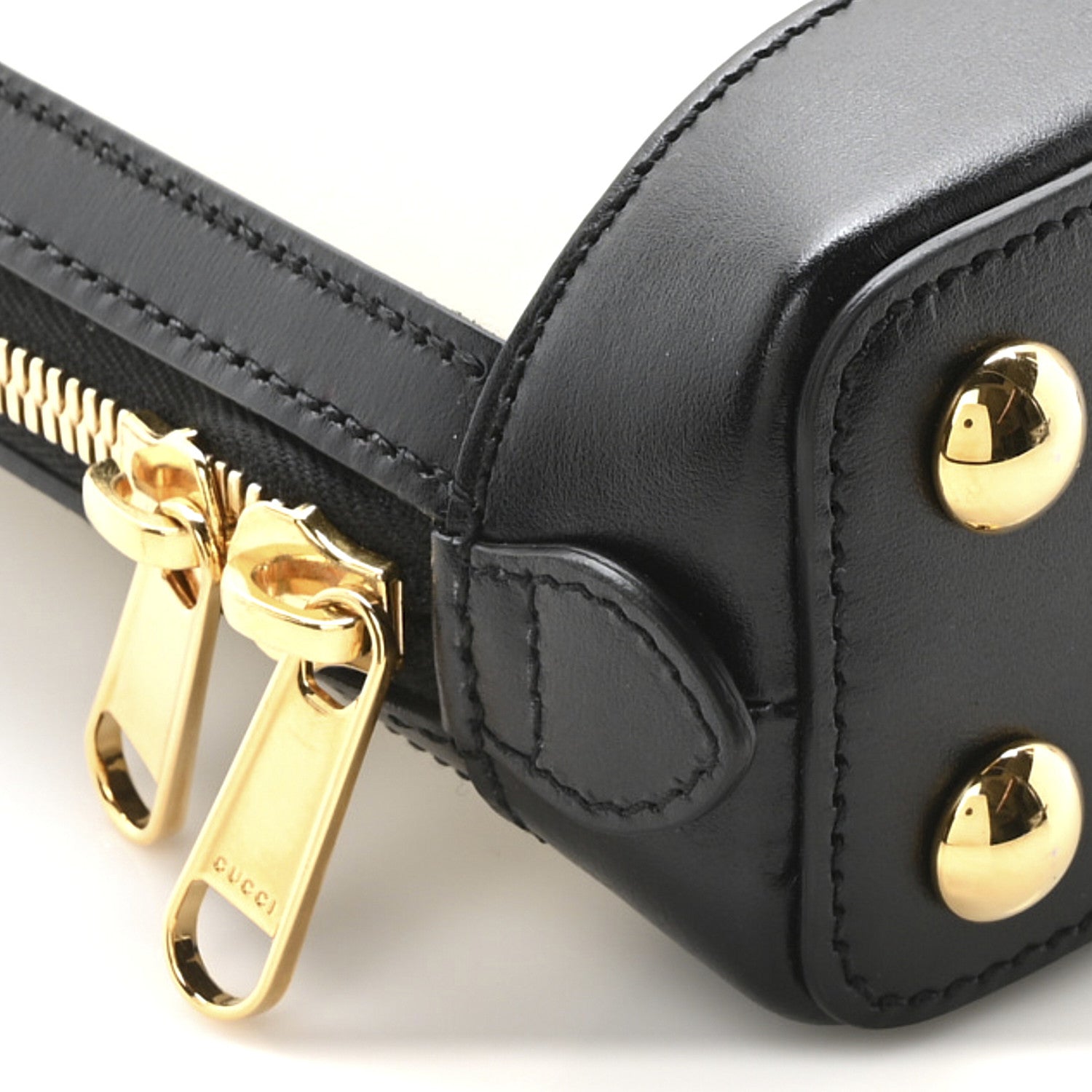 Gucci Boarded Plutone Calfskin Bi-Color Mini Horsebit 1955 Top Handle Bag Mystic White Black 9 of 10