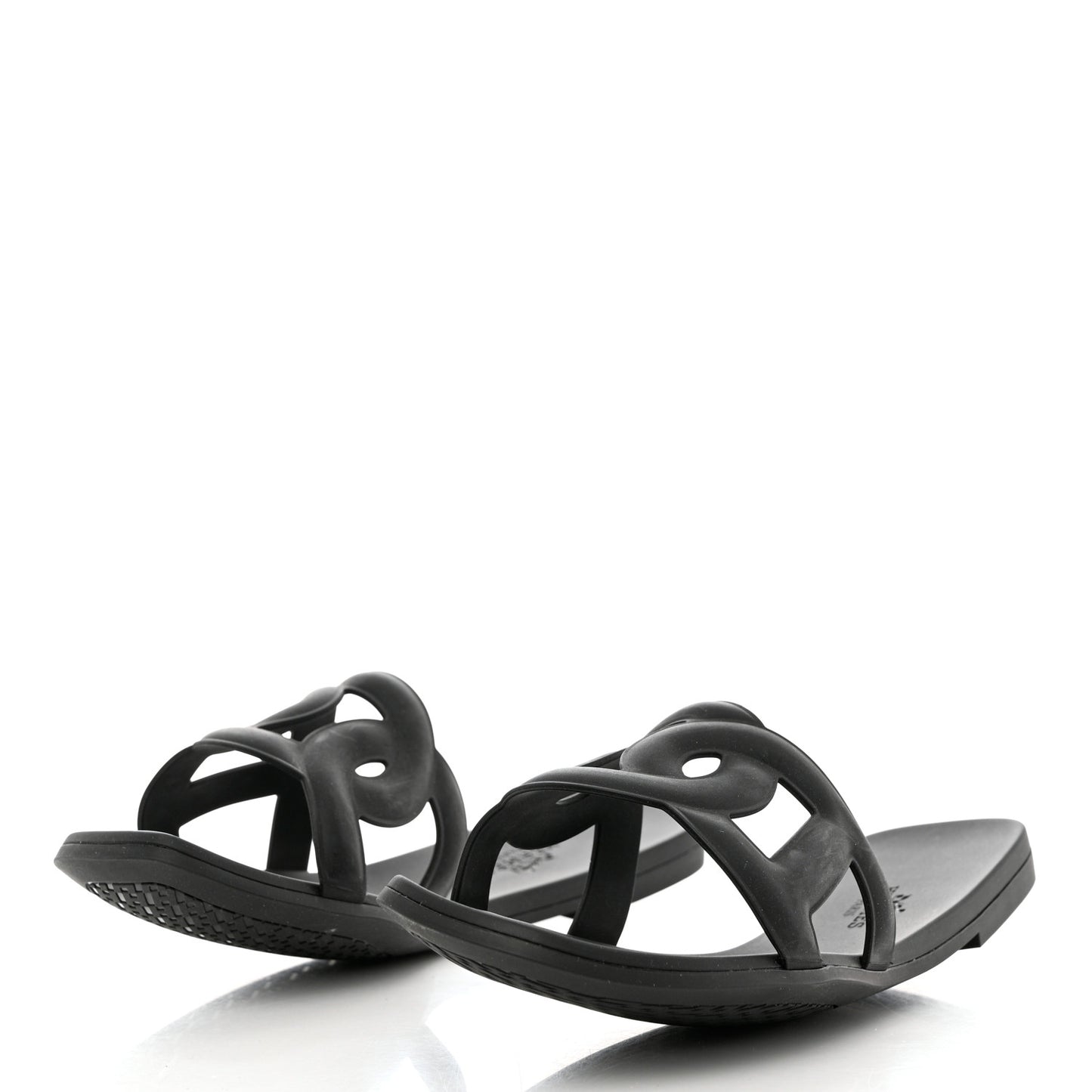 Rubber Aloha Sandals 38 Black