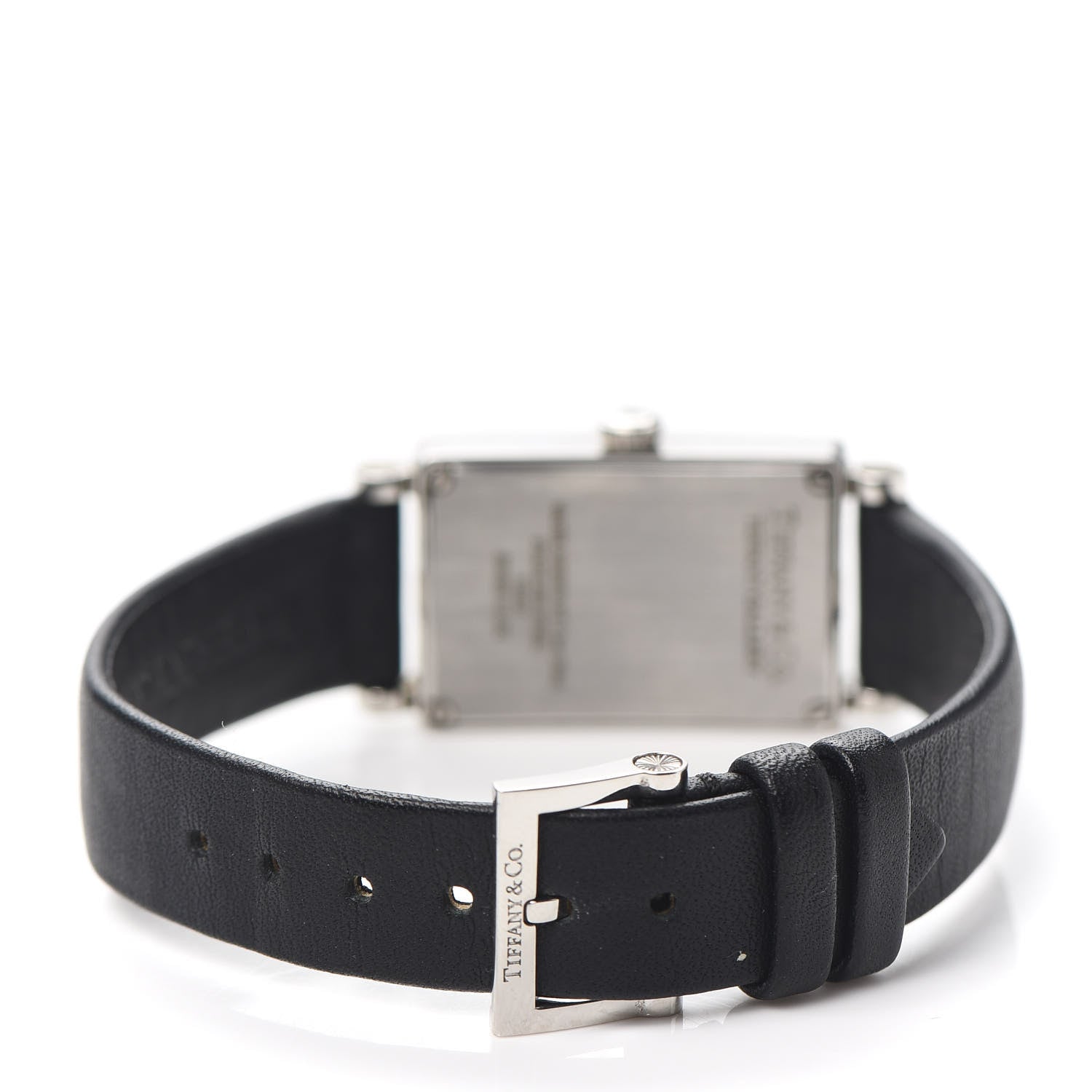 Tiffany Stainless Steel Calfskin 20mm Gallery Quartz Watch Black 3 of 4