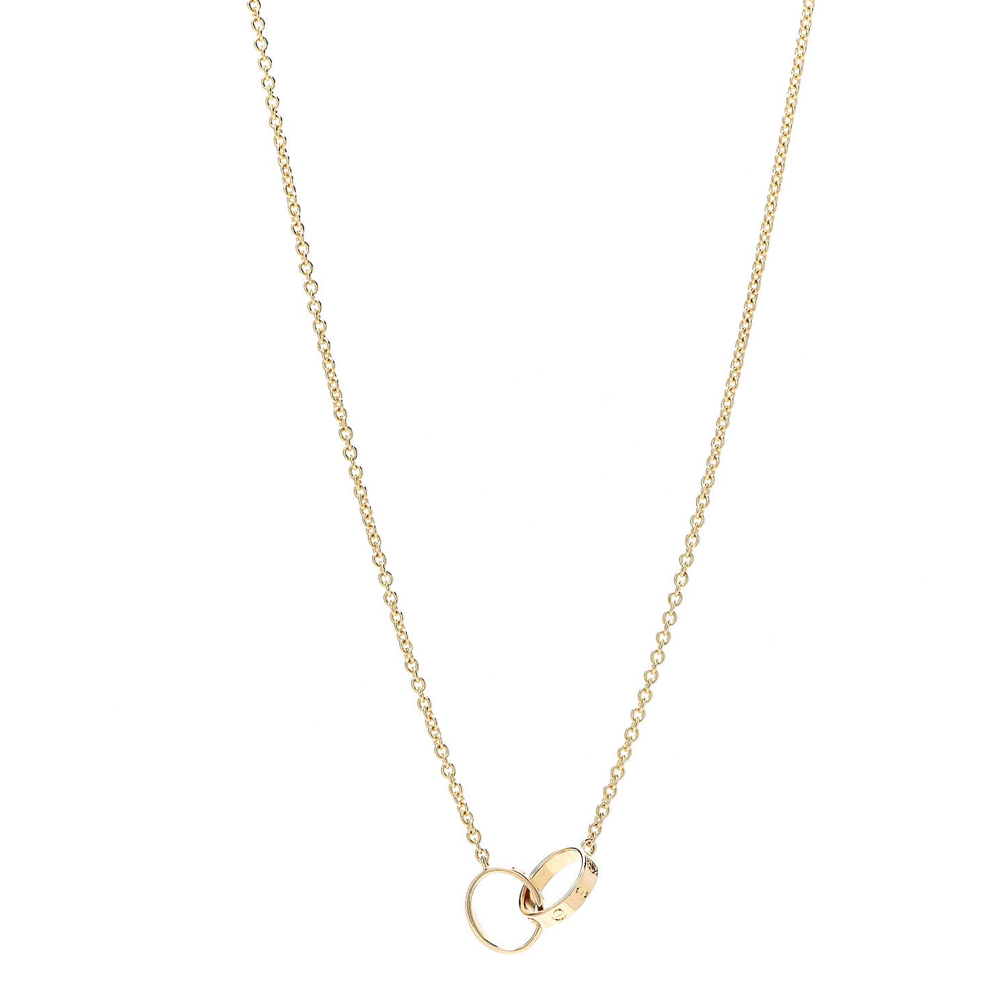 18K Yellow Gold Interlocking LOVE Necklace