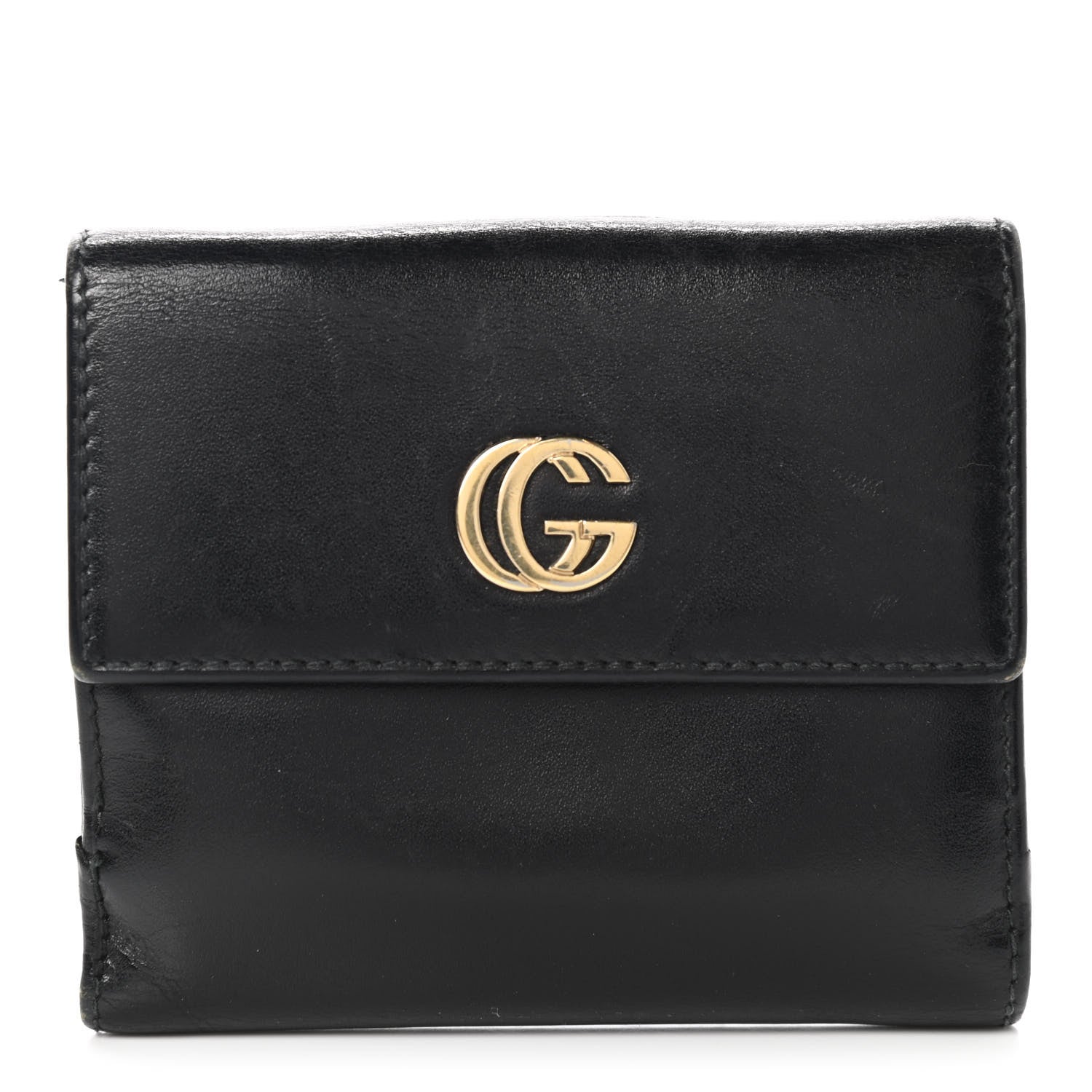 Gucci Calfskin Compact Wallet Black 1 of 17